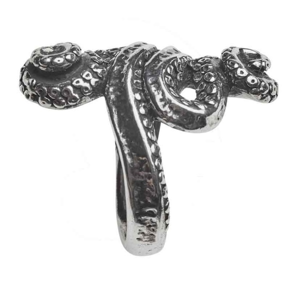 Alchemy Gothic Kraken Octopus Tentacles Fine English Pewter Ring 4 Sizes NWT - Picture 3 of 11